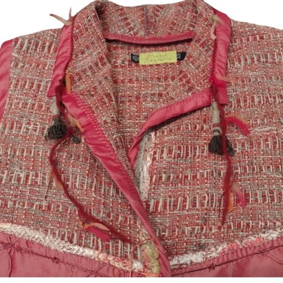 Giselle Shepatin Silk Vest Boho Handwoven Chic Minimalist Southwestern Top Sz XS - Picture 4 of 14